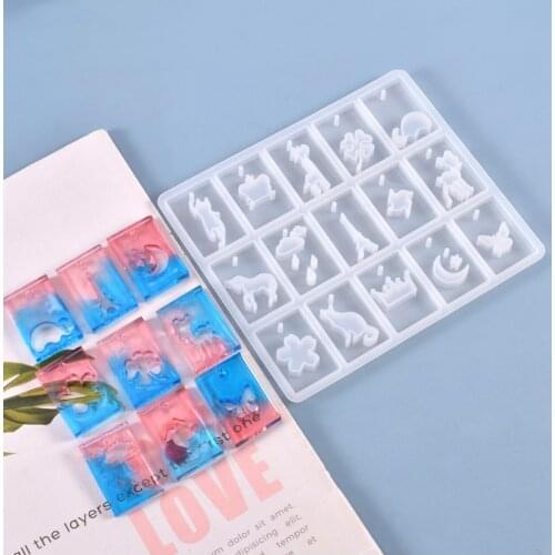 Hollow Charm Resin Mold For DIY Crystal Epoxy Silicone Mold Jewelry Making Tools DIY Earrings Necklace Pendant