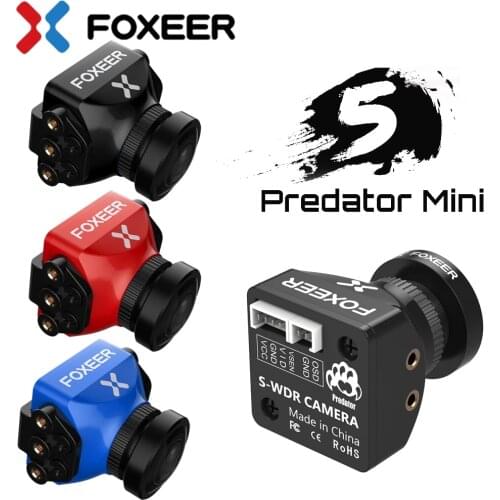 Foxeer Predator V5 Mini FPV Camera 16:9/4:3 PAL/NTSC Switchable Super WDR OSD 4ms Latency For FPV RC Drone Quadcopter DJI Toy