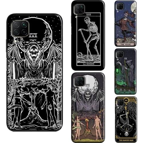 The Hermit Tarot Card Grim Reaper Gothic Case For Huawei P30 P20 P40 Pro Mate 10 20 Lite P Smart Z 2019 Nova 5T Honor 8X 9X 10i