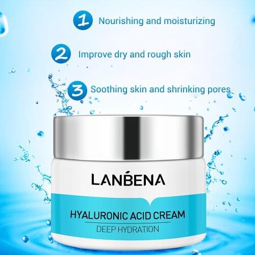 LANBENA Hyaluronic Acid Cream Moisturizing Face Lady Facial Skin Pore Care Whitener LAMBENA Skincare Moisturizer Whitening Creme