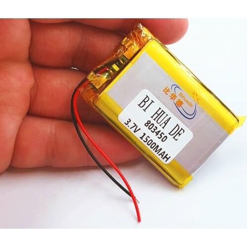 3.7V 1500mAh 803450 Lithium Polymer LiPo Rechargeable Battery li ion cells With PCB For Mini Fan MP4 MP5 GPS Toy PDA Headset