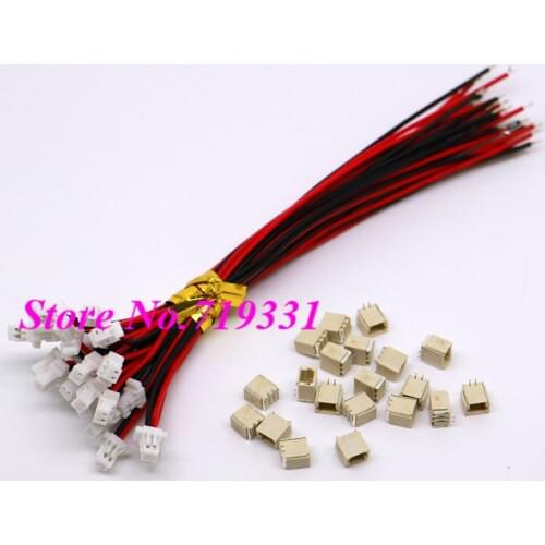 20 SETS Mini Micro SH 1.0 2-Pin JST Connector with Wires Cables