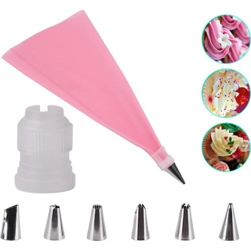 Icing Piping Cream Decorating Tip Sets Pastry Bag Cake Decorating Tools Stainless Steel Nozzle Pastry Bag Baking Tools