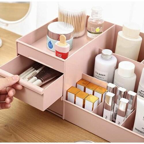 Desktop Cosmetic Storage Box Makeup Drawer Organizer Large Capacity For Jewelry Nail Polish Mobile Phone Sundries
