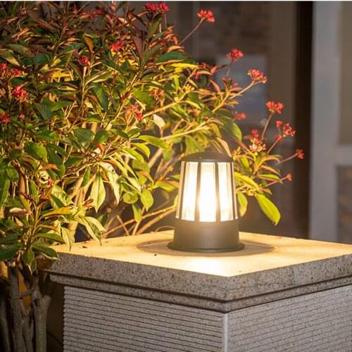 Outdoor Post Lights Aluminum Waterproof Column Head Lamp Pillar Light Garden Deck Cap Lawn Lamp Patio Fence Landscape Light