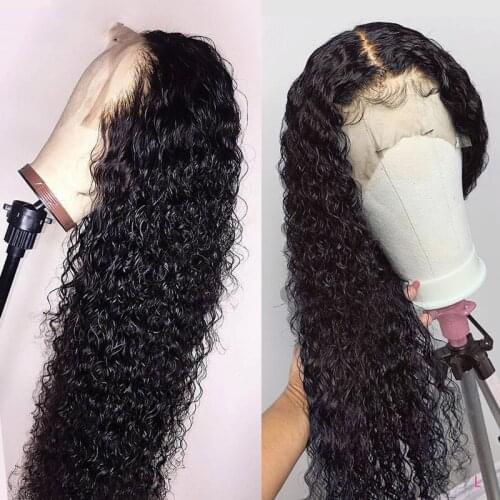 Curly Human Hair Wigs With Bleached Knots Pre-Plucked Remy 13*4 Lace Front Wig Brazilian Deep Curly Lace Closure Wigs For Women
