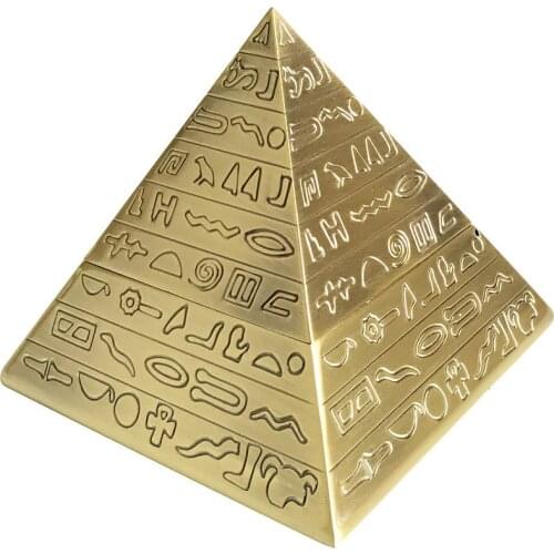 Zinc Alloy Egyptian Pyramids Ashtray flap Creative Retro Home Decoration Metal Crafts Friends Holiday Gifts