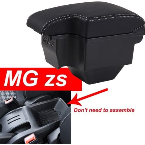For MG ZS armrest box universal car center console caja modification double raised with USB No assembly