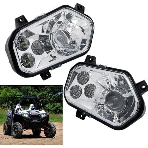 Polaris ATV LED Headlight Left / Right High Low For 2012-2013 Polaris RZR S Side X Sides and 2012-2013 Sportsman RZR 800 900 570