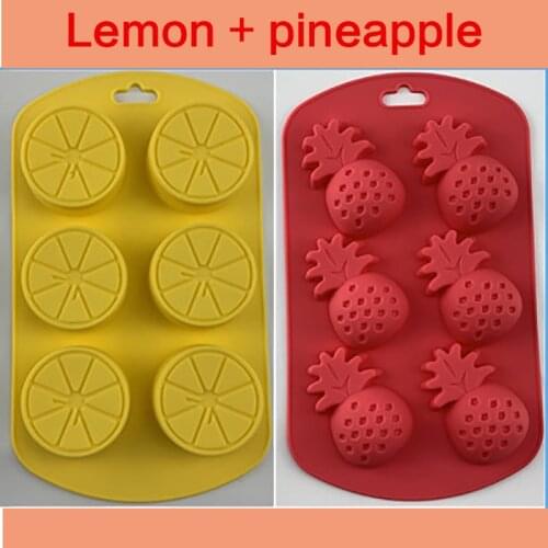 Silicone Cake Mould Silicone Lemon watermelon pineapple fruit shapeCake Chocolate Baking Mold Modelling Decor Tools Supplies