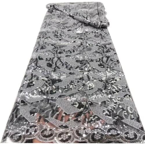 SJ Lace Embroidery French Sequins Lace Fabric 2021 High Quality Lace African Lace Fabric Latest Nigerian Lace Fabrics r3-70