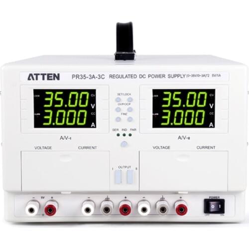 ATTEN PR35-5A-3C Triple channel DC regulated power supply AC 220V optional