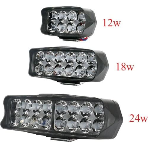 Motorcycle headlights 1200LM LED moto auxiliary lamp 12v 12w Motorbike spotlights work lights faro moto car accessories