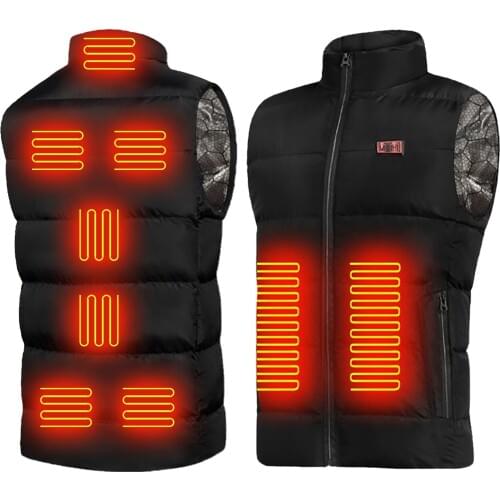 Unisex 9-Zone Heating Vest USB Charging Dual-Control Heating Men Vest Coat Outdoor Warm Clothing For Riding Skiing Fishing 발열조끼