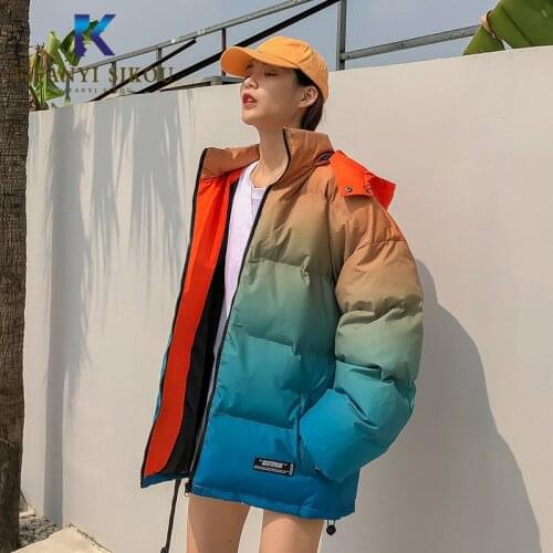 Parka Women Winter Jacket Fashion Hip hop Hooded Coat Thick Warm Overcoat Female Loose Plus size Parkas Winter Coat Streetwear