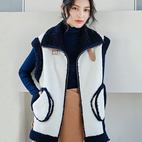 Winter Women High Quality faux lambswool Fur OverCoats Luxury short casual Thick Warm Plus Size female 2019 white navy fashion