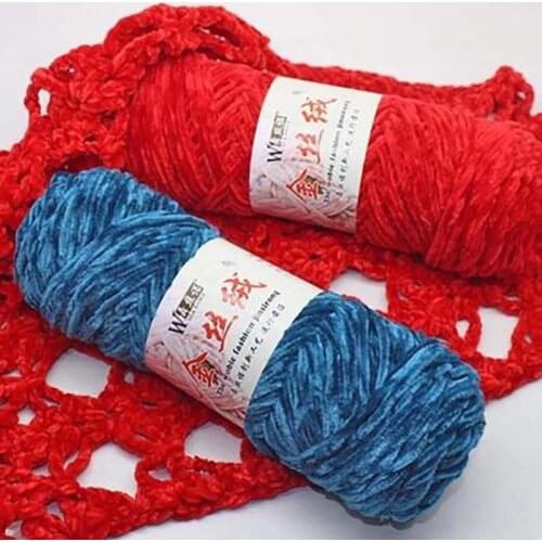 1pc=100g Chenille Velvet Thick Yarn Soft crochet yarn Baby Yarn Crochet for knitting Thread scarf Hand Knitting DIY sale CMX0006