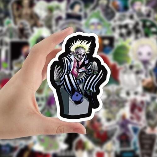 10/50PCS Tim Burton Movie Stickers Beetlejuice&Corpse Bride Stickers For Kids Luggage Skateboard Laptop Children Toy