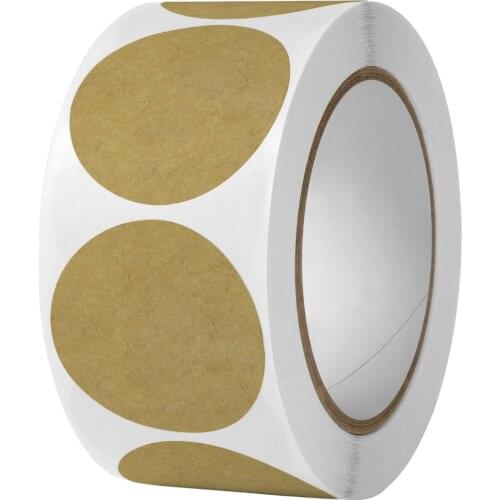 2.5/3.8/5cm 500pcs/roll Empty Stickers Kraft paper Wedding Pretty Gift Cards Envelope Sealing Label Stickers Stationery