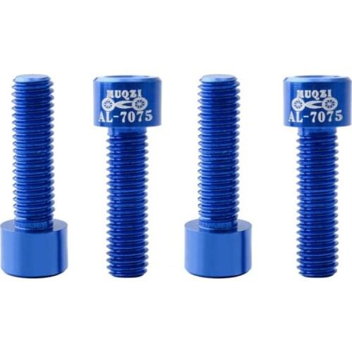 4/2 Pcs DIY Stem Screw Bicycle HandlebarAluminum Alloy Mountain Road Fixed Gear Stem Riser Bolts Hardware