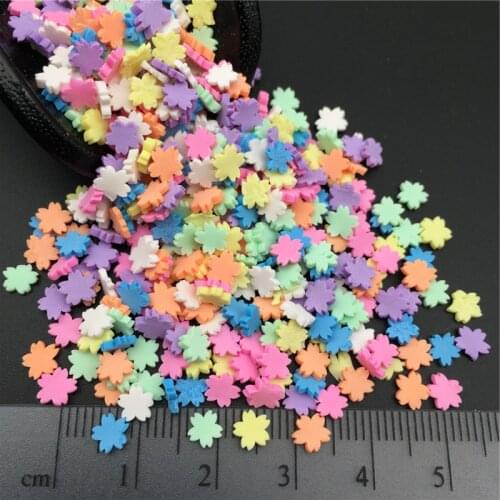 50g Oriental Cherry Polymer Clay Sprinkle For Kids Diy ,Soft Clay For Craft Clay/Nail Art/Scrapbook Decoration DIY,Filler