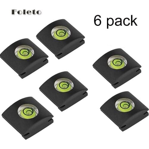 6Pack Camera Hot Shoe Level Hot Shoe Cover Hot Shoe Mount Protectors Bubble Spirit Level fits DSLR Camera for Canon Sony Nikon