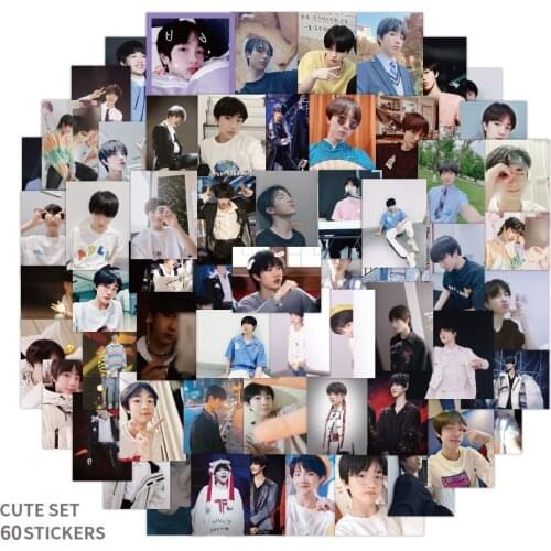 60Pcs Idol Star Su Xinhao Stickers Cartoon Christmas Decoration Graffiti Stickers Laptop Phone Case Skateboard Suitcase Sticker