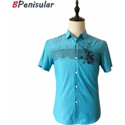 Мужские рубашки с коротким рукавом BPenisular China At AliExpress