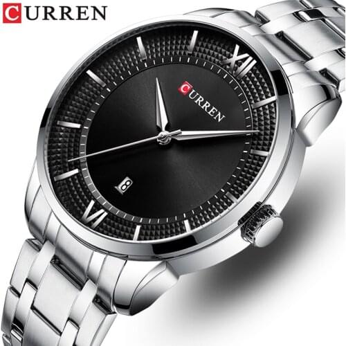 Top CURREN Watch Men Brand Luxury Quartz Fashion Mens Watches Waterproof Sports Wrist Watch Steel Simple Clock Relogio Masculino