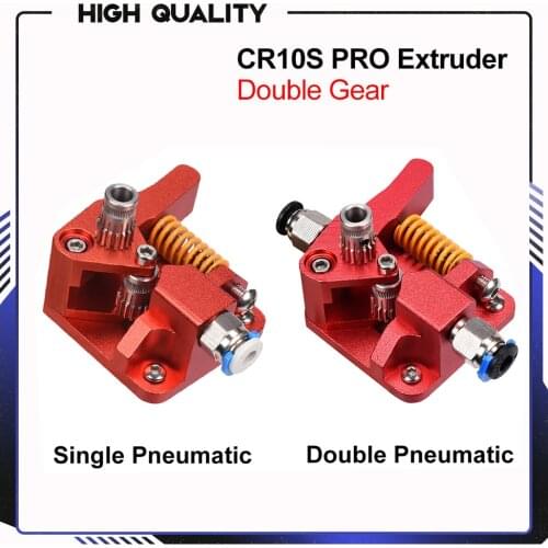 BIQU CR10S PRO Dual Gear Extruder Upgrade MK8 Extruder for Ender 3/5 CR10S PRO 1.75mm 3d Printer Parts double pulley Extruder
