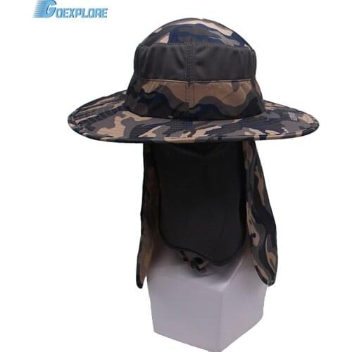 Goexplore Outdoor Sport Hiking Hat UV Protection Face Neck Cover Fishing hunting camping Camouflage 360 degree Sun Protcet Cap