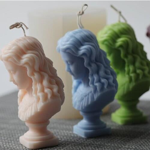 Hot Art Human Female Body Candle Silicone Mold European Girl Candle MoldFragrance Human Shaped Candle Making Wax Plaster Mould