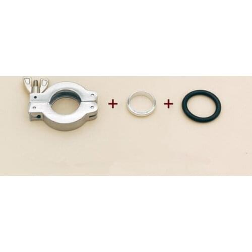 ISO NW/KF10 KF16 KF25 KF40 KF50 Vacuum Flange Fitting Hinge Nut Clamps Stainless Steel 304 + Centering Ring SS304 + FKM O-Ring