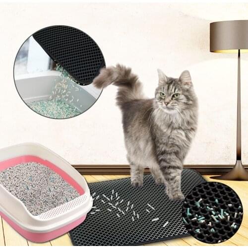 Petcloud EVA Pet Cat Litter Mat Double Layer Cat House Pad Waterproof Pet Mat For Cat Toilet Cleaning Supplies