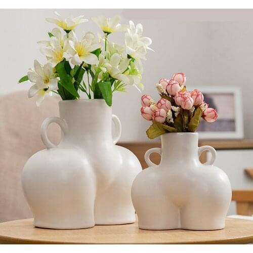 Creative Nordic Human Body Ceramics Vases Handmade Art Crafts Modern Home Decoration Ornaments Flower Arrangement Flower Vase