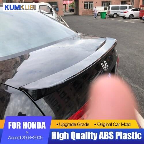 KUMIKUBI Fit For HONDA Accord Spoiler 2003 2004 2005 Accord High Quality ABS Material Car Rear Wing Primer Color Rear Spoiler
