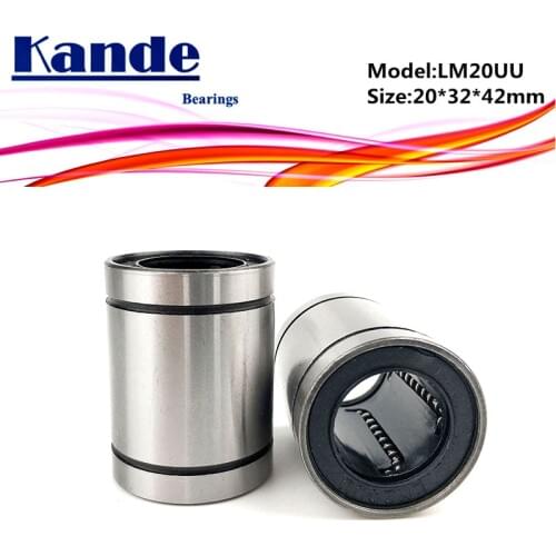 LM20UU 1pc High quality LM20 Linear Bearing 20x32x42 mm LM20 UU for 3d printer Linear Bearing SM20UU