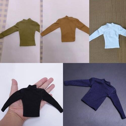 In Stock 1/6 Male Figure Clothes Accessory Hoodie without Hat Black Long Sleeve Shirt Model for 12'' Actinon Figure Thin Body