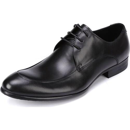 Top Brand Luxury Genuine Leather Men Wedding Dress Shoes New Lace Up Office Man Banquet Party Formal Footwear Oxfords Prom Shoes