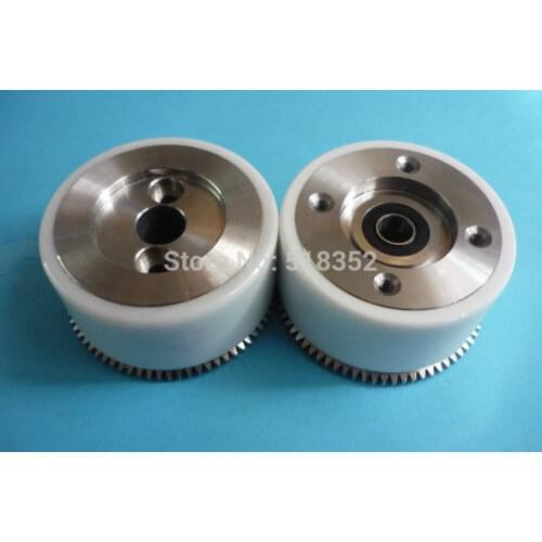 M409 M410 Mitsubishi White Ceramic Pinch Roller Assembly Set with Bearing and Gear for WEDM-LS Wire Cutting Wear Parts