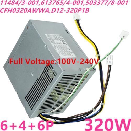 New PSU For HP Pro6000XX 8000CXX 4000 4300 320W Power Supply 611484/613765/503377/503378-001 CFH0320AWWA D12-320P1B D10-320P1A