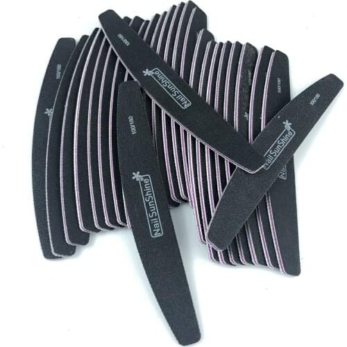 5 PCS Profession Half-Moon-Shaped Nail File Nail Buffer Washable Grinding Polishing Sanding Buffing Pedicure Nail Art Tools