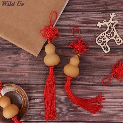 Lucky Red Pendant Chinese Knot Ancient Gourd Pendant Car Decoration Accessories 1Pc