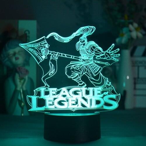 Bedside 3D Lamps Table USB LED Smart Night Light Projector League of Legends Room Decor Anime Fans Birthday Gift APP Control