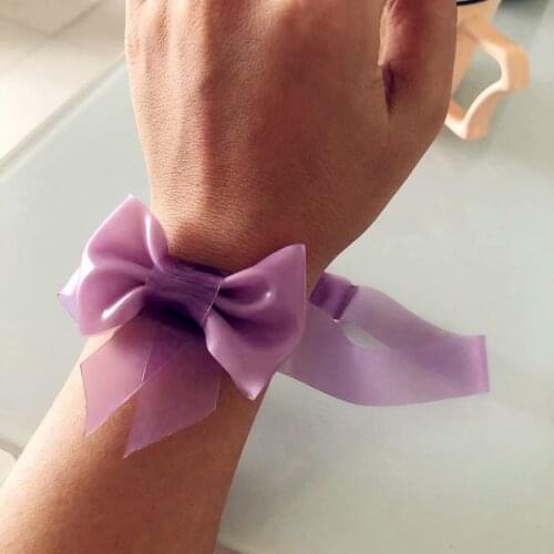 Transparent collar latex collar bow collar rubber detachable fashion collar fashion men and women collar party accessories sm