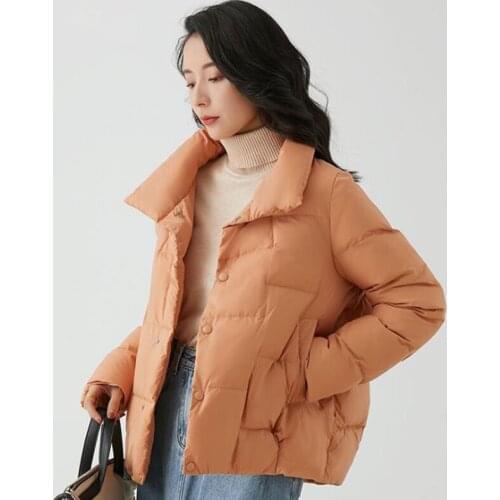 SEDUTMO Winter Fashion Duck Down Coat Women Ultra Light Thin Jackets Autumn Slim Casual Pocket Basic Parkas ED1643