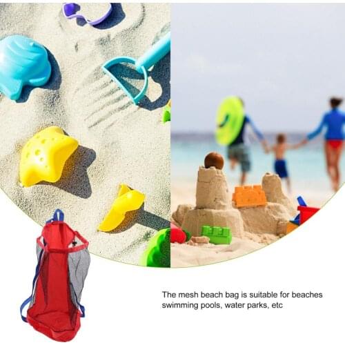 Beach Toy Storage Net Bag Durable Children Toy Backpack Protable Mesh Bag Kids Beach Toys Clothes Towel Bag Baby Toy Storage