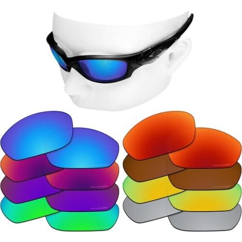 OOWLIT Anti-Scratch Replacement Lenses for-Oakley Straight Jacket 2007 Etched Polarized Sunglasses