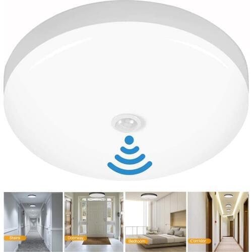 Modern LED Ceiling Lamps with PIR Motion Sensor Ceiling Lights 12/18W Night Light For Entrance Stairs Hallway Basement Garage