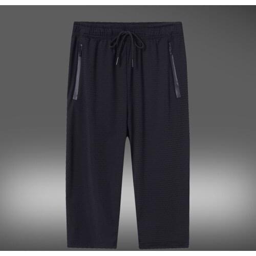 Sports Mens Tide Brand 7 Points Shorts Mesh Pants Loose Summer Thin Ice Silk